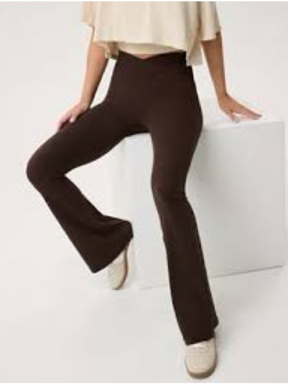 Offline By aerie Real Me High Waisted Crossover Flare Leggings 31”